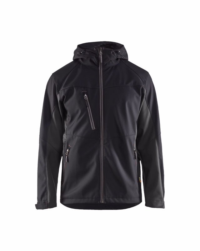 Softshell jakke 4753 sort/mørk grå, str. 2XL