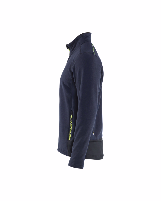 Fleecejakke 4765 Mørk marineblå/Hi-vis gul, str. L