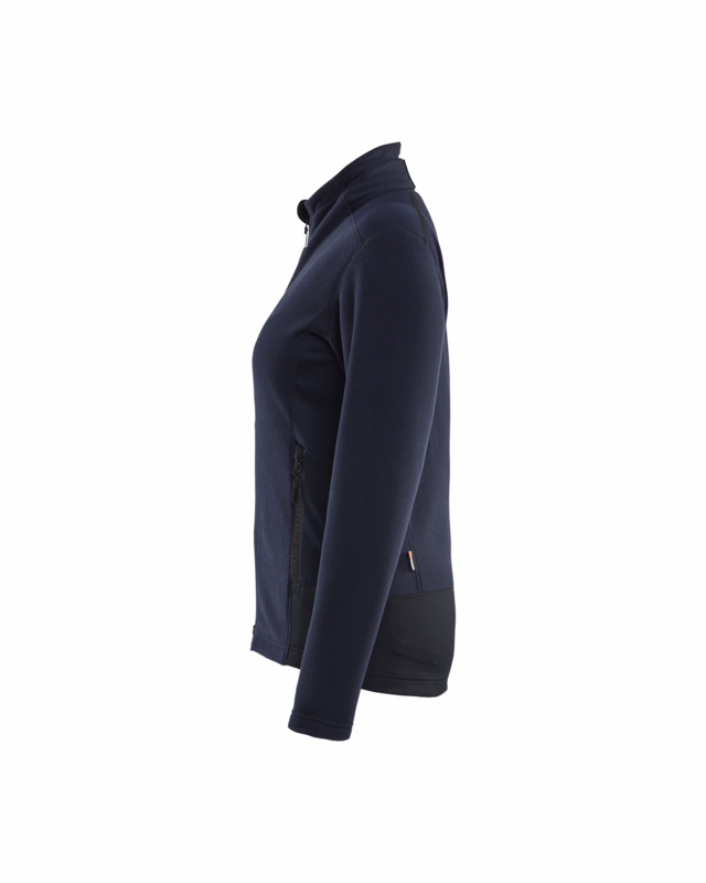 Microfleecejakke Dame 4766 Mørk marineblå/sort, str. S