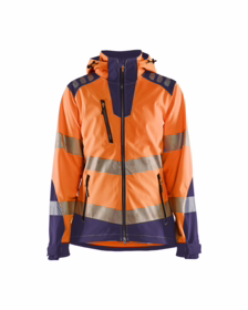 Blåkläder - Softshell jakke Dame 4791 Hi-vis Orange/Marineblå