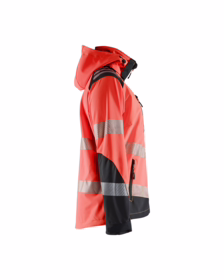 Blåkläder - Softshell jakke Dame Hi-vis 4791 rød/sort