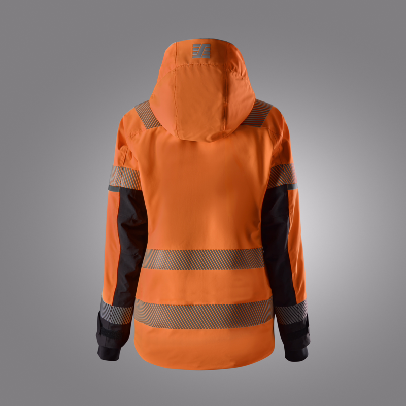 Vinterjakke Dame 1179 Hi-vis orange/sort, str. XS