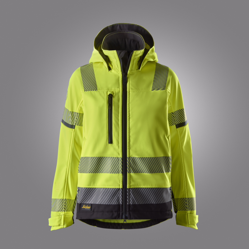 Softshelljakke Dame 1273 Hi-vis gul/sort, str. XL