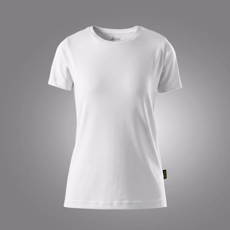 T-shirt Slim Dame 2547 Hvid, str. XS