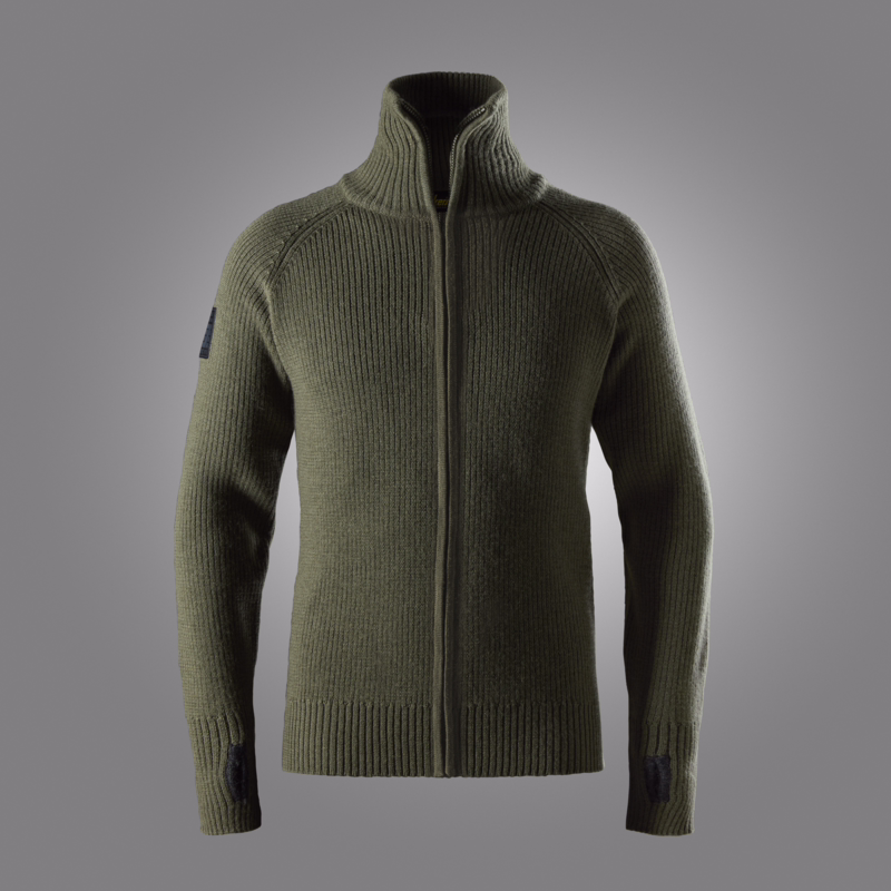 Uldtrøje m/lyn 2906 Khakigrøn, str. 4XL