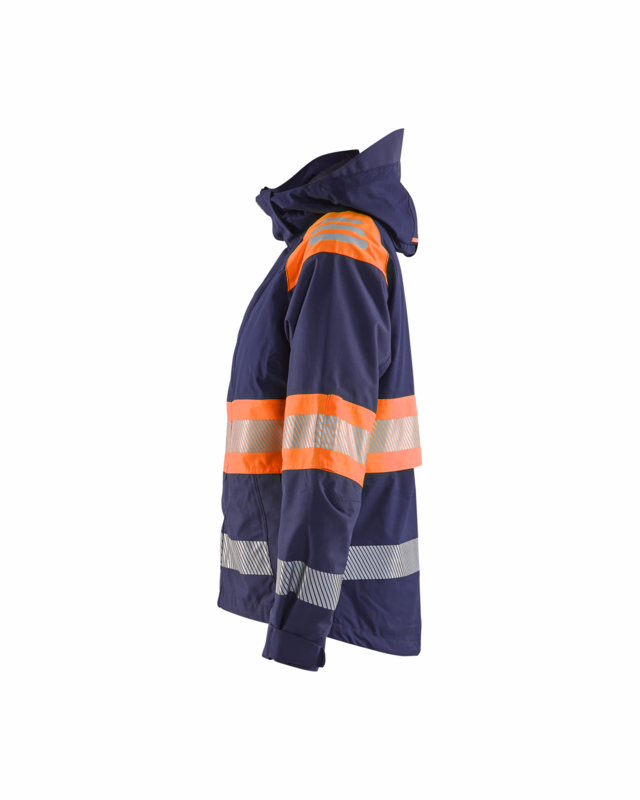 Skaljakke Hi-vis Dame 4430 Marineblå/orange, str. 2XL