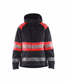 Blåkläder - Skaljakke Hi-vis Dame 4430 Sort/rød