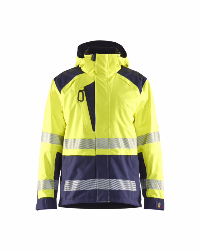 Skaljakke Hi-vis 4435 Gul/marineblå, str. XS