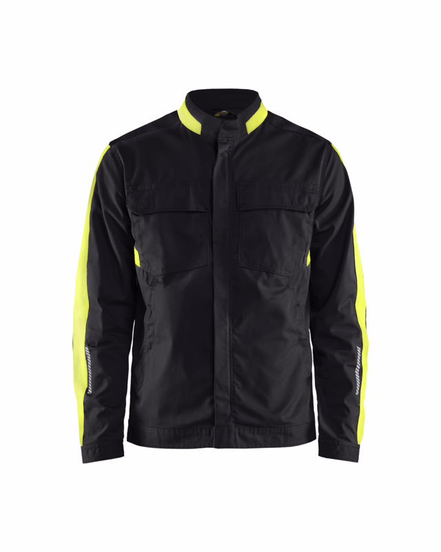 Servicejakke 4444 sort/gul, str. 3XL