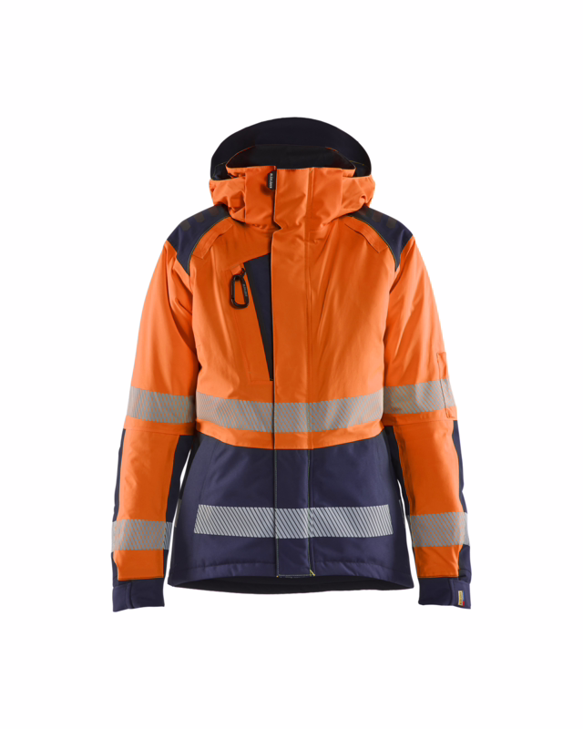 Vinterjakke 4456 Dame Hi-vis Orange/Marineblå, str. 3XL