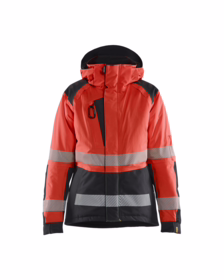 Blåkläder - Vinterjakke 4456 Dame Hi-vis Rød/Sort