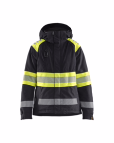 Blåkläder - Vinterjakke 4470 Dame Hi-vis Sort/Gul