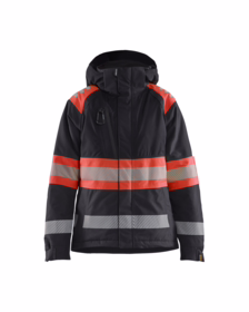 Blåkläder - Vinterjakke 4470 Dame Hi-vis Sort/Rød