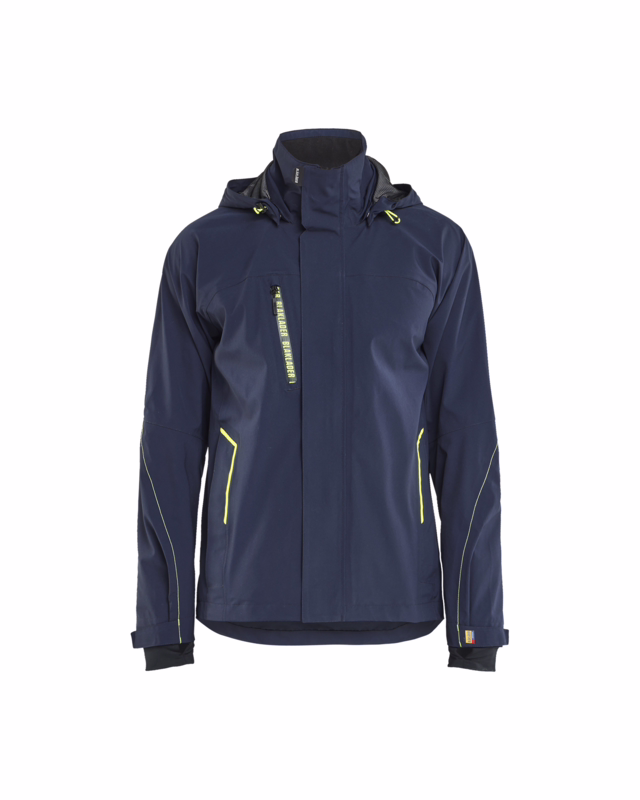 Skaljakke 4483 Mørk Marineblå/gul, str. 3XL