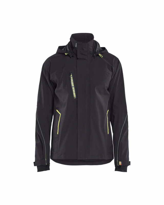 Skaljakke 4483 Sort/gul, str. 4XL