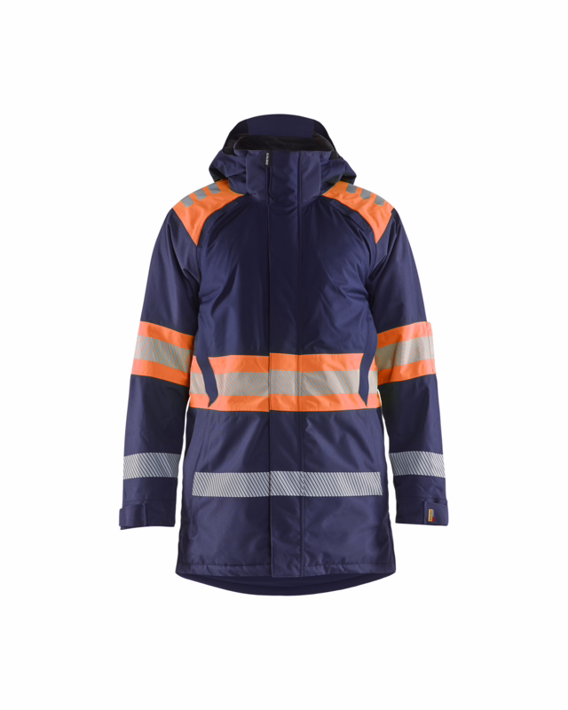 Vinterjakke 4485 Hi-vis Marineblå/Orange, str. XL