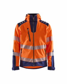 Blåkläder - Hi-viz Softshell jakke 44912513 Orange/Marineblå