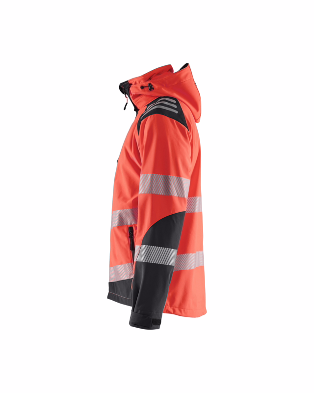 Softshell jakke 44912513 Hi-vis rød/sort, str. L