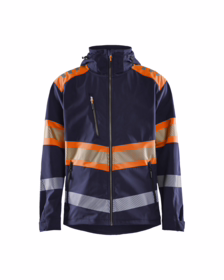 Blåkläder - Softshell jakke 4494 Hi-vis Marineblå/Orange