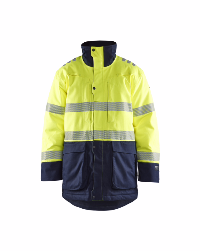 Vinterjakke 4527 Hi-vis Gul/Marineblå, str. M