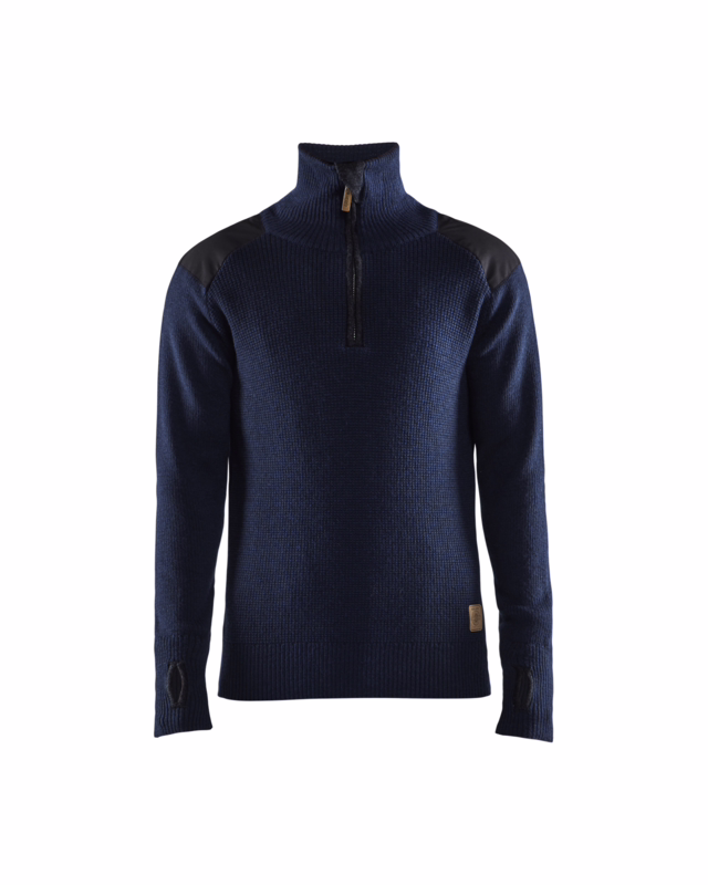 Uldtrøje 4630 mørk marineblå/mørk grå, str. 2XL