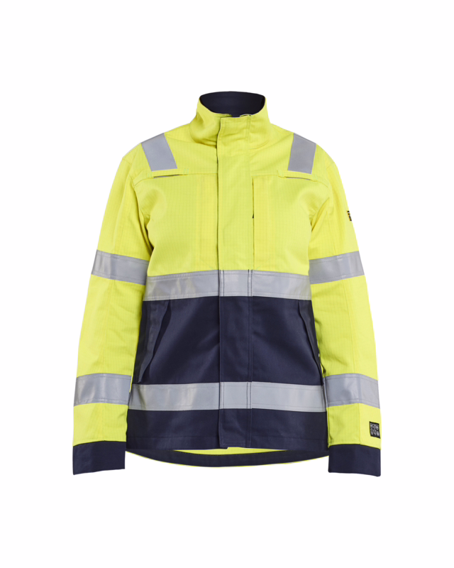 Arbejdsjakke Dame Hi-vis 4091 Gul/marineblå, str. 3XL