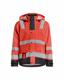Blåkläder - Regnjakke Hi-vis 4302 rød/sort