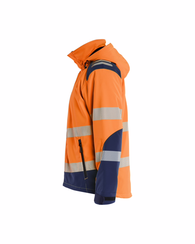 Vintersoftshell jakke Hi-vis 4400 Orange/Marineblå, str. XL