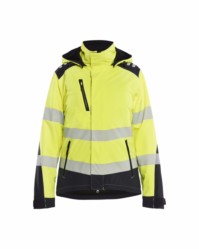 Vintersoftshell jakke Dame Hi-vis 4401 Gul/sort, str. S