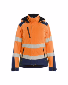Blåkläder - Vintersoftshell jakke Dame Hi-vis 4401 Orange/Marineblå