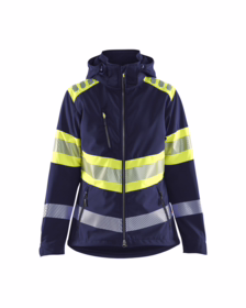 Blåkläder - Softshelljakke Dame Hi-vis 4404 Marineblå/gul