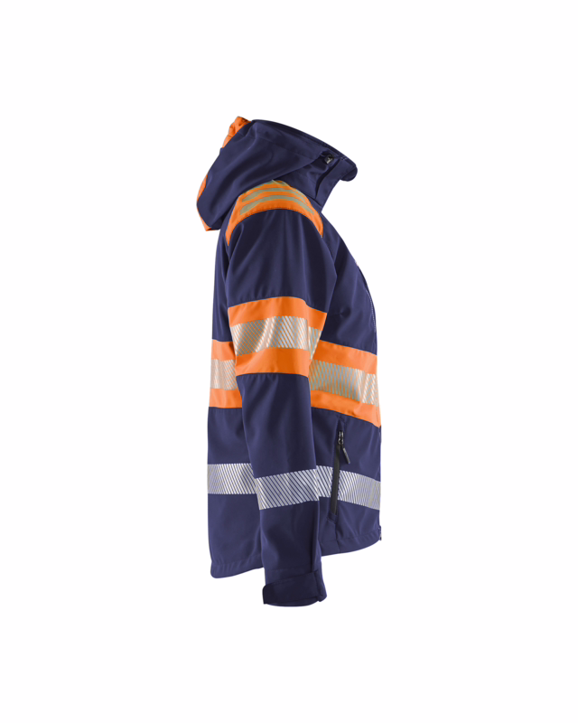 Softshell jakke Dame 4404 Hi-vis Marineblå/Orange, str. M