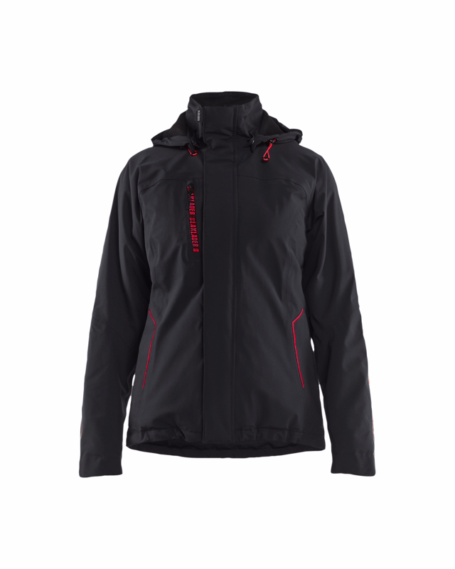Vinterjakke Dame 4408 Sort/rød, str. XS