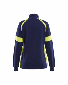 Blåkläder - Sweatshirt Dame ½-lyn 3566 Marineblå/gul