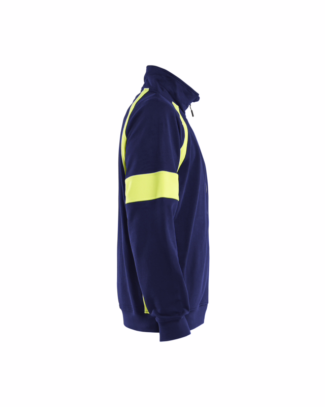 Sweatshirt m/lyn 3567 Marineblå/gul, str. 3XL