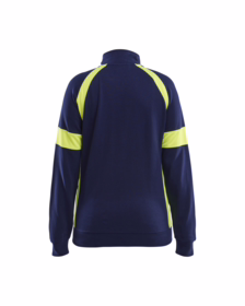 Blåkläder - Sweatshirt Dame m/lyn 3568 Marineblå/gul