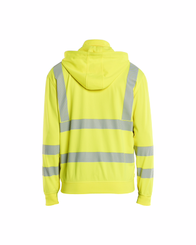 Sweatshirt m/aftagelig hætte Hi-vis 3573 gul, str. 4XL