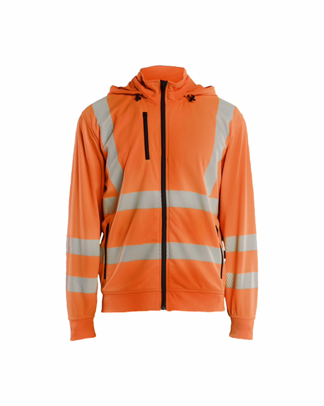 Sweatshirt m/aftagelig hætte Hi-vis 3573 orange, str. 2XL