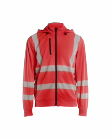 Blåkläder - Sweatshirt m/aftagelig hætte Hi-vis 3573 rød