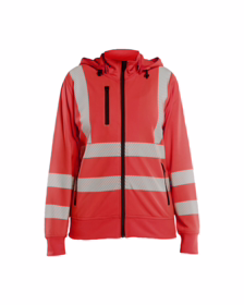 Blåkläder - Sweatshirt Dame m/aftagelig hætte Hi-vis 3574 rød