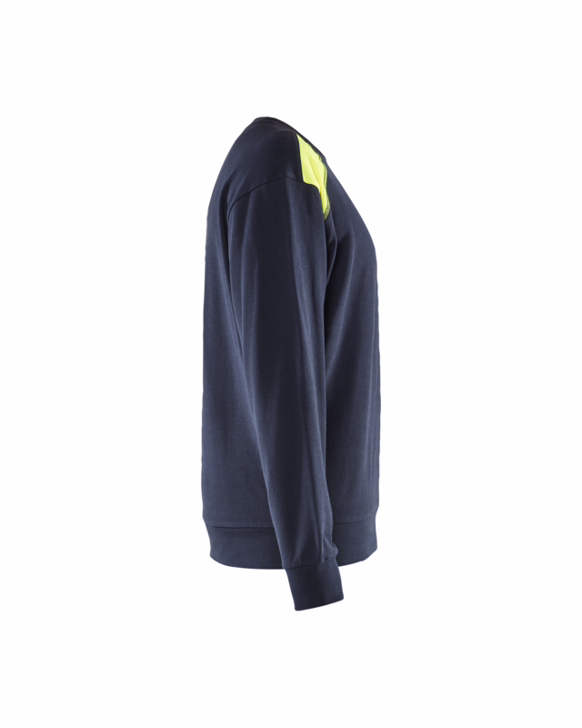 Sweatshirt 3580 Hi-vis Mørk Marineblå/Gul, str. XS