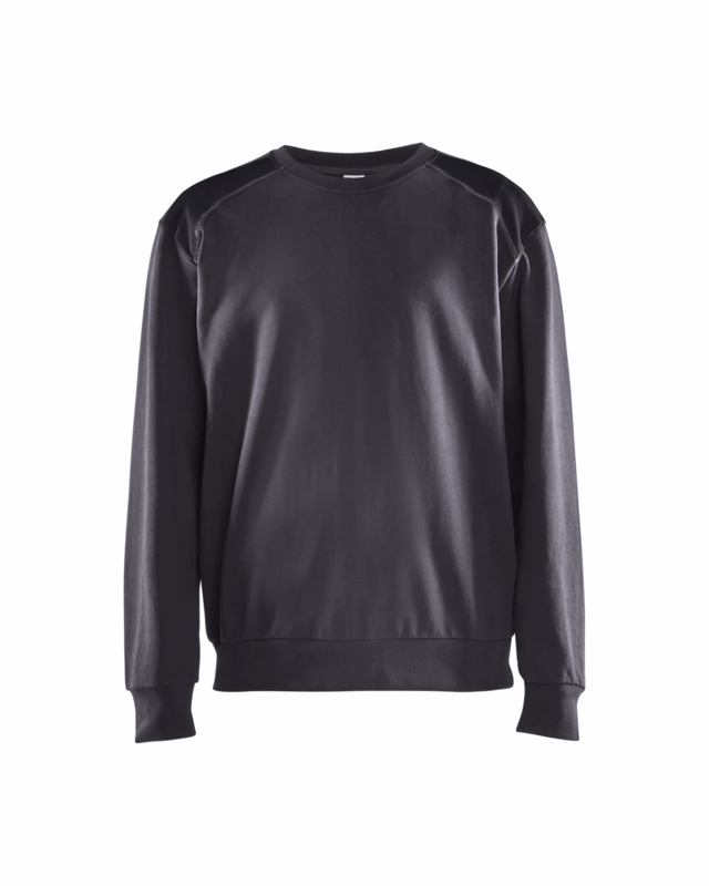 Sweatshirt 3580 mellemgrå/sort, str. XS