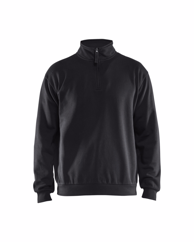 Sweatshirt 3587 Half zip Sort, str. M