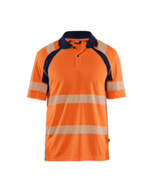 Blåkläder - Poloshirt Hi-vis 3595 Orange/Marineblå