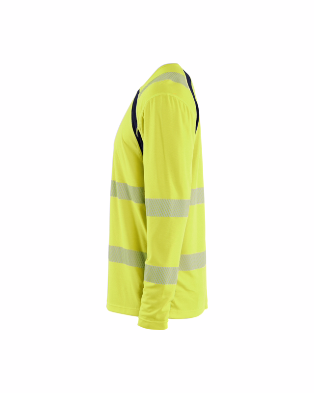 T-shirt L/Æ 3599 Hi-vis Gul/Marineblå, str. 3XL