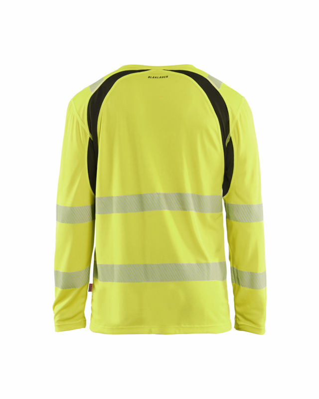 T-shirt L/Æ 3599 Hi-vis Gul/sort, str. 3XL
