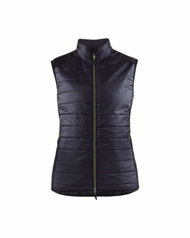 Vest Dame 3864 sort/gul, str.M
