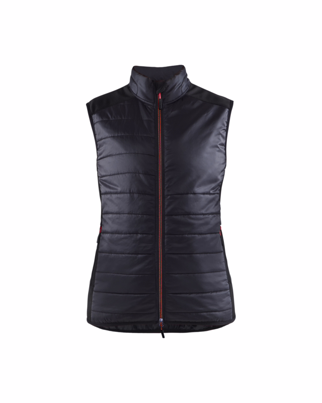 Vest Dame 3864 sort/rød, str.XS