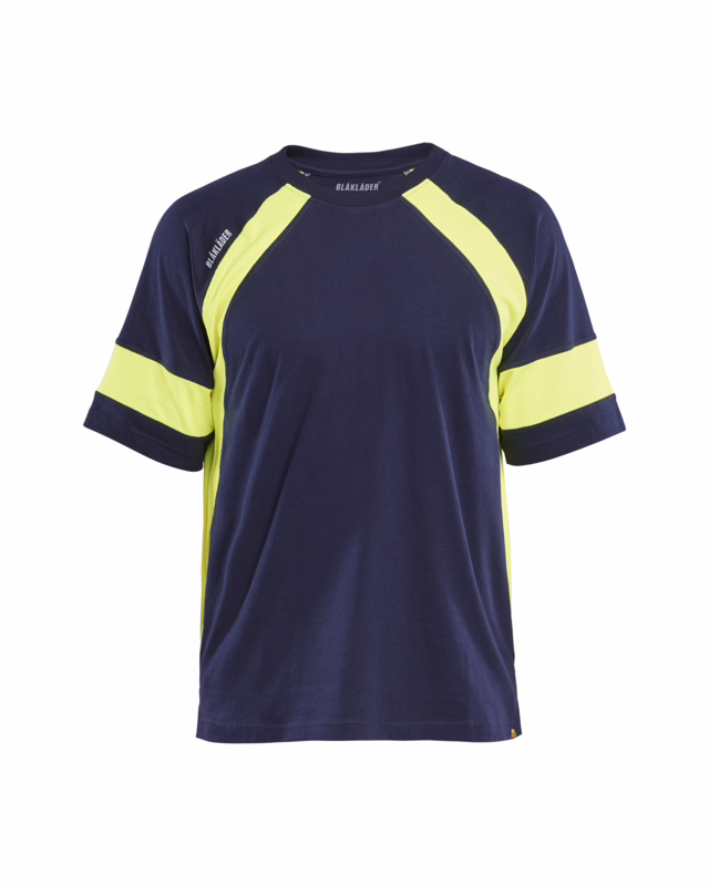 T-shirt 3523 Marineblå/Gul, str. 2XL