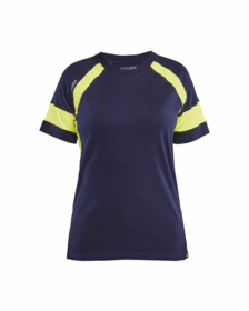 Blåkläder - T-shirt Dame 3524 Marineblå/gul